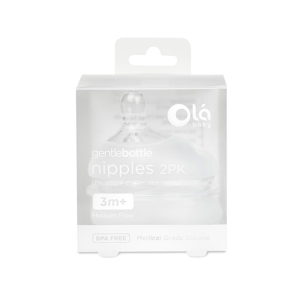 Silicone Replacement Nipple for Gentle Bottle - 2-pack