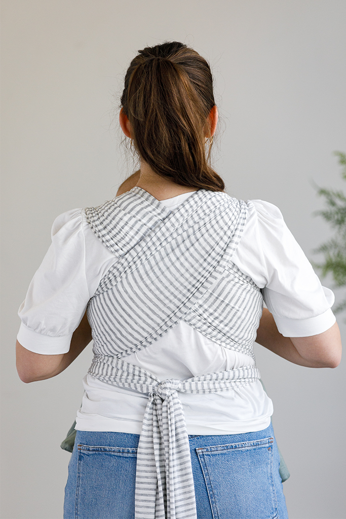 Natural + Grey Stripe Wrap